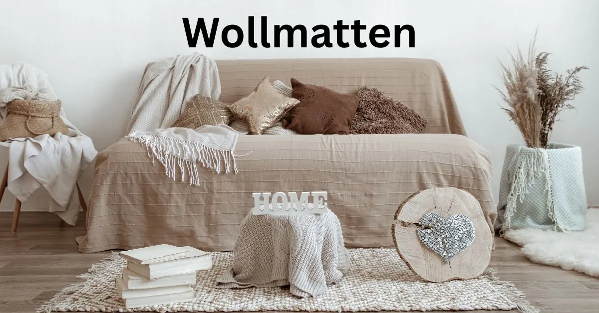 handwoven Wollmatte close-up texture